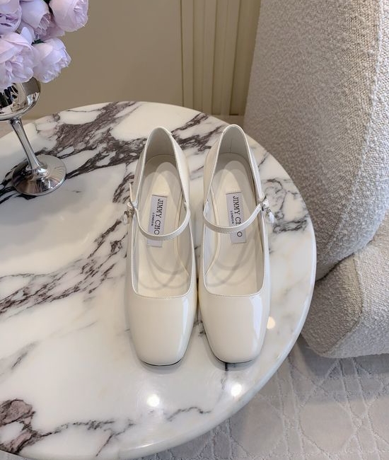 Jimmy Choo Classic Chunky-heeled Mary Jane Shoes with Pearl