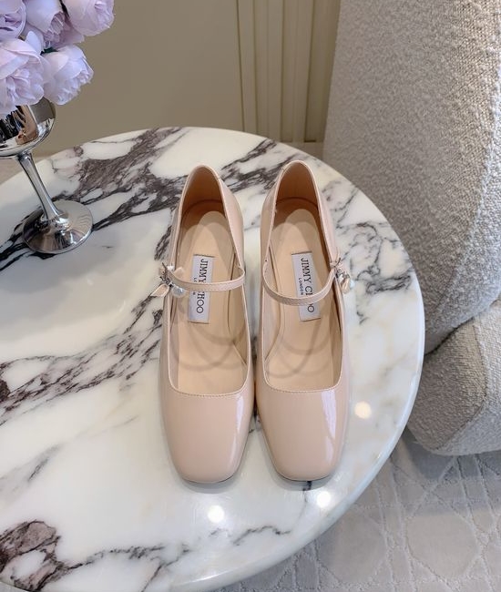 Jimmy Choo Classic Chunky-heeled Mary Jane Shoes with Pearl