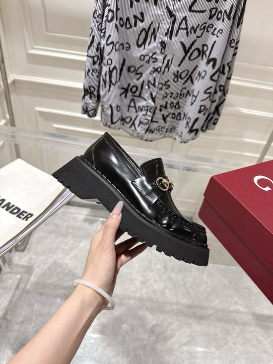 Gucci Classic Buckle Decor Non-slip Platform Loafers