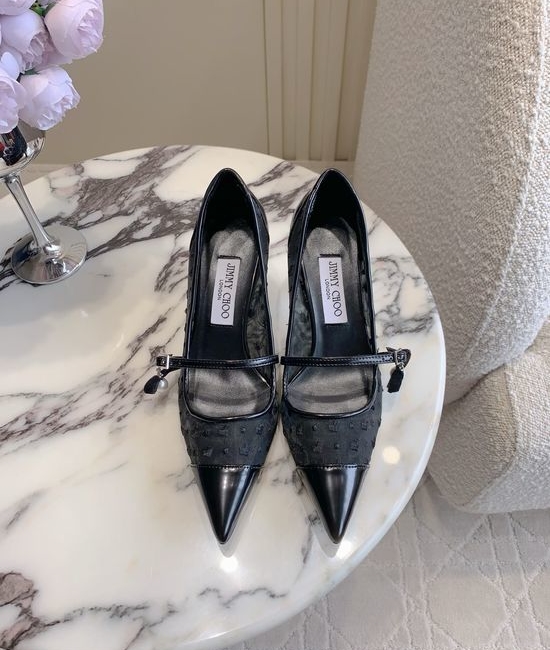 Jimmy Choo Gentle Lace High-heeled Shoes with Classic Design