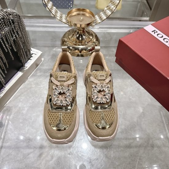 Roger Viver RV Elegant Sparkling Crystal Decorated Sneakers