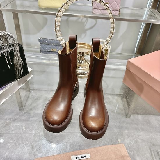 Miu Miu Slimming Thick-Soled Chelsea Boots
