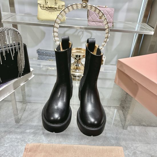 Miu Miu Slimming Thick-Soled Chelsea Boots