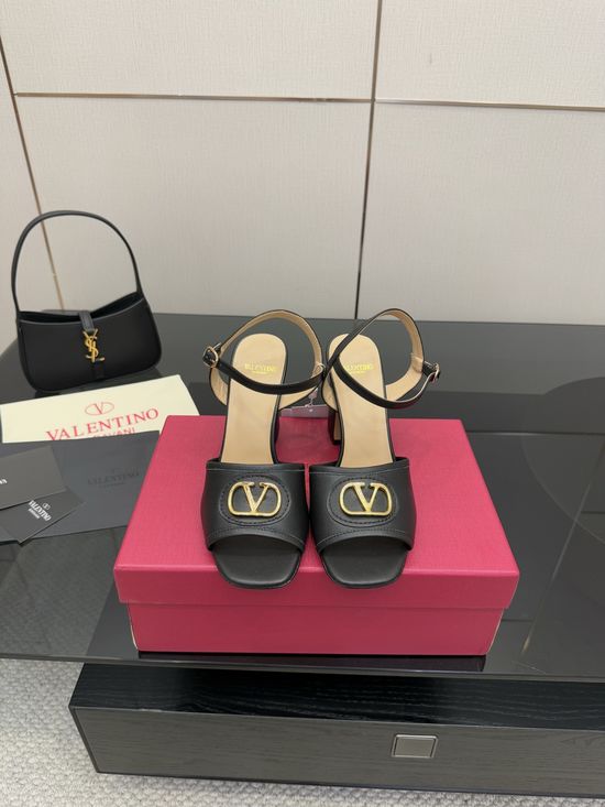 Valentino Elegant High Heel Sandals with Premium Leather Upper