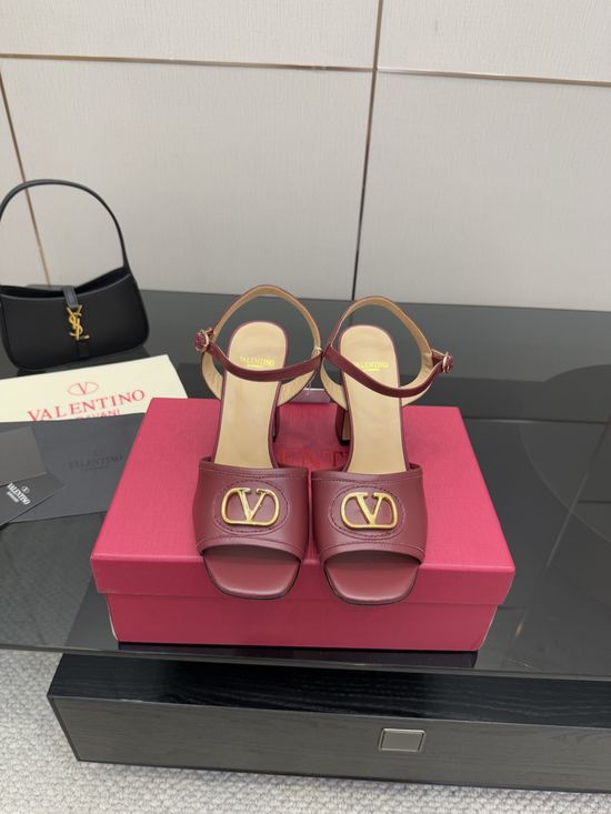 Valentino Elegant High Heel Sandals with Premium Leather Upper