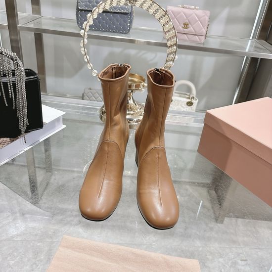 Miu Miu Chunky Heel Knee High Chelsea Boots
