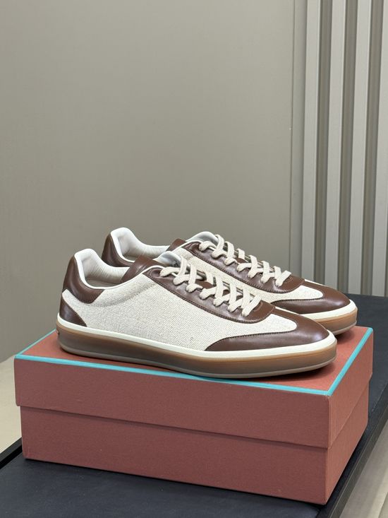 Loro Piana Premium Lambskin Casual Sneakers With Soft Oxford Sole