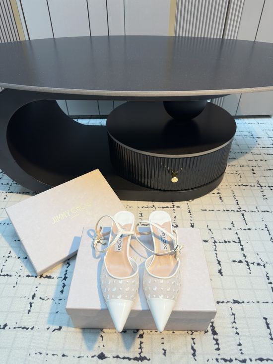 Jimmy Choo Mesh High Heel Pumps Soft Sheepskin Lining