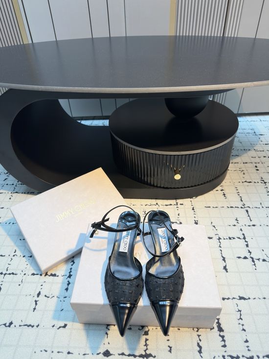 Jimmy Choo Mesh High Heel Pumps Soft Sheepskin Lining