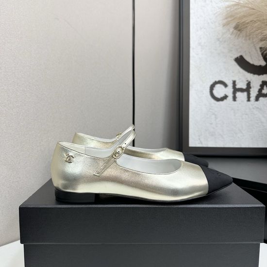 Chanel Premium Leather Fashion Shoes With Metal Buckle