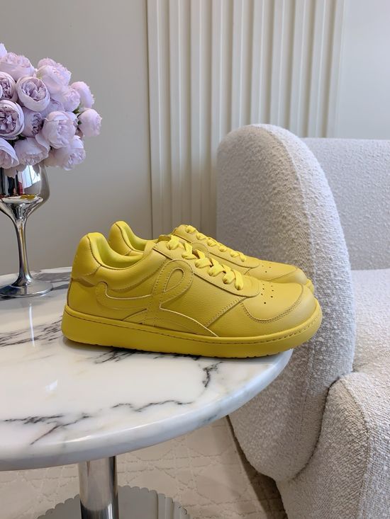 Loewe Minimalist Leather Casual Sneakers Comfortable Lightweight