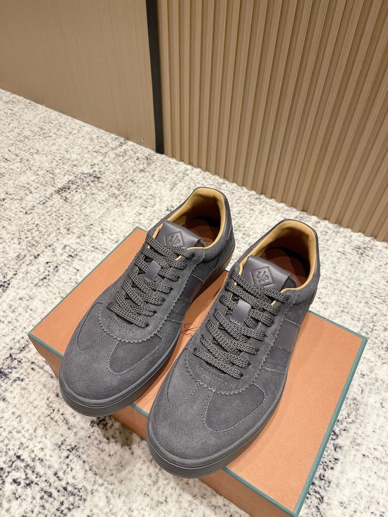 Loro Piana Premium Suede Low-top Casual Sneakers Non-slip Soft Sole