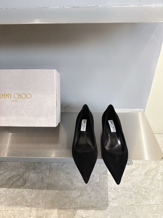 Jimmy Choo Pointed Toe Low Heel Genuine Leather Comfort Elegant Dress Shoes