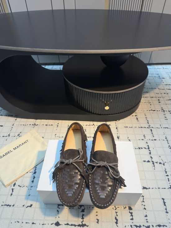Isabel Marant Suede Woven Nomadic Loafers with Autumn Vibes