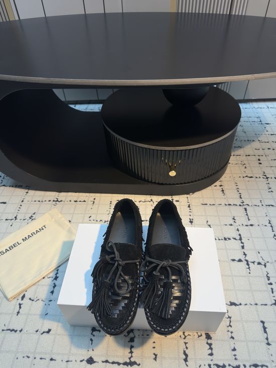 Isabel Marant Suede Woven Nomadic Loafers with Autumn Vibes