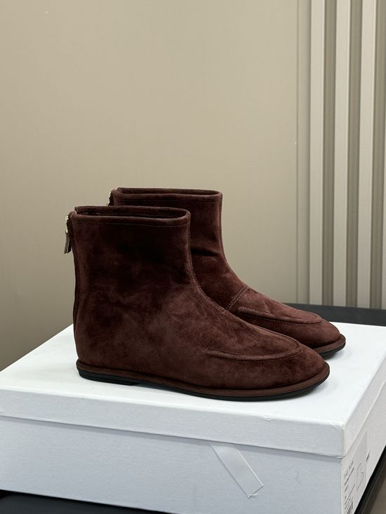 The Row Suede Short Boots for Daily Wear