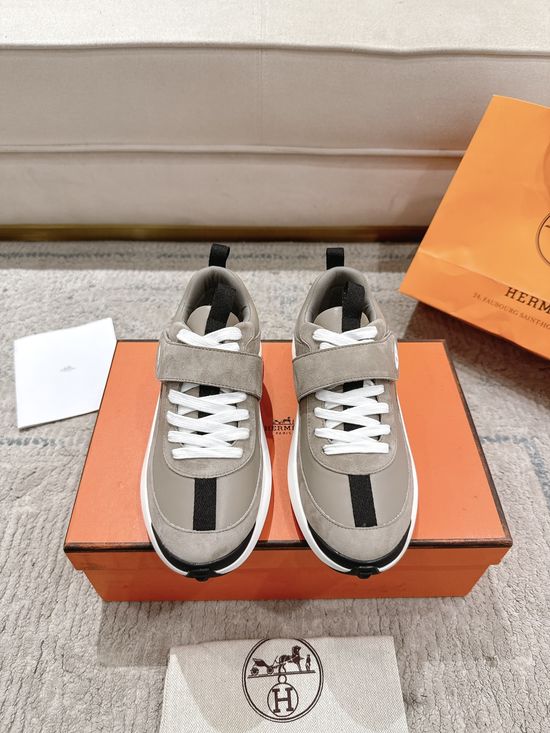 Hermes Comfortable Velcro Cushioned Casual Sports Sneakers