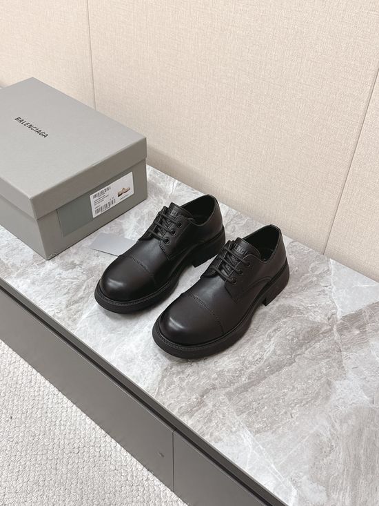 Balenciaga Genuine Leather Round Toe Motorcycle Boots