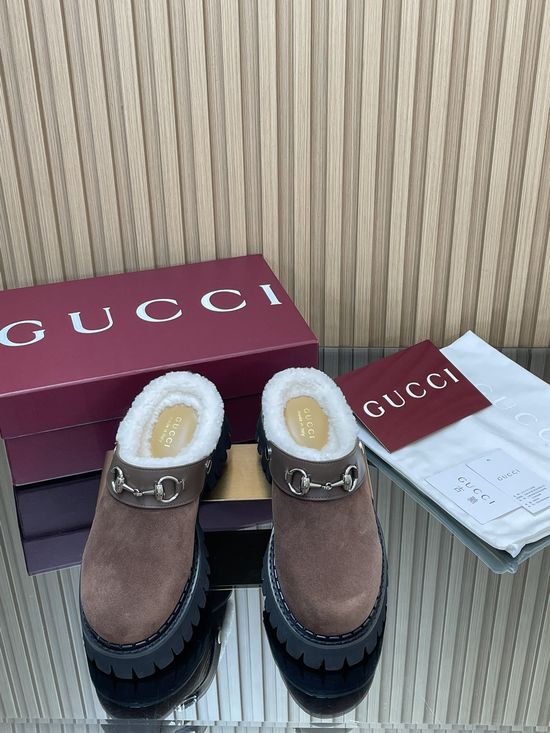 Gucci Horsebit Mule Slippers Thick Sole Casual Comfortable Shoes