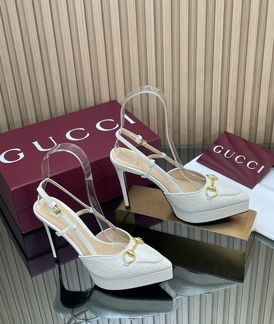 Gucci Horsebit Pointed Toe Stiletto Heels Slingback Dress Shoes