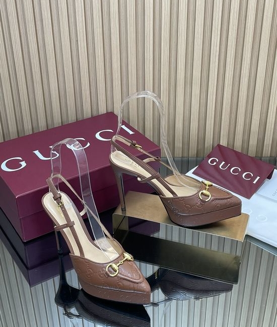 Gucci Horsebit Pointed Toe Stiletto Heels Slingback Dress Shoes