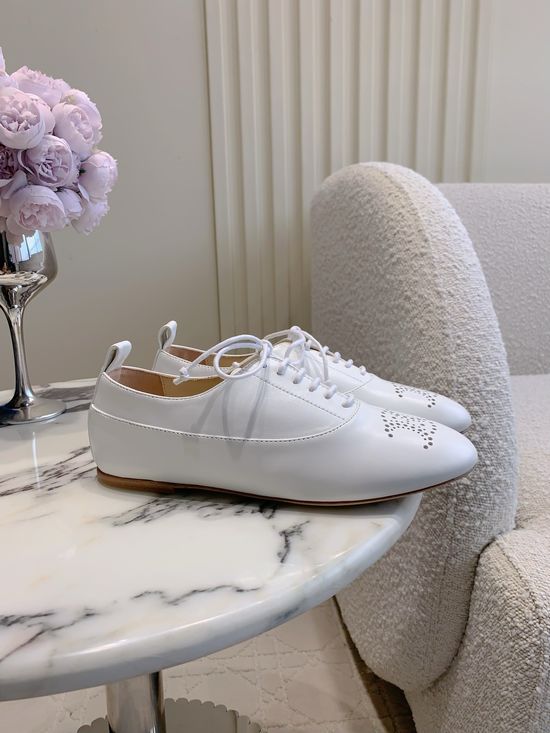 Celine Lace Up Flat Leather Shoes Old Money Style