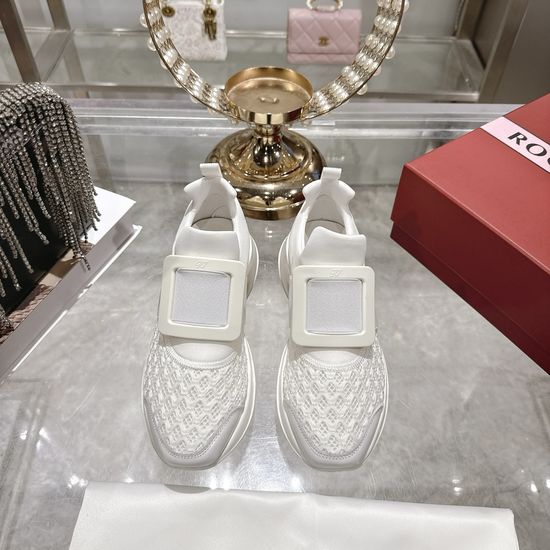 Roger Viver Rhinestone Buckle Breathable Casual Daily Walking Sneakers