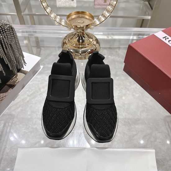 Roger Viver Rhinestone Buckle Breathable Casual Daily Walking Sneakers