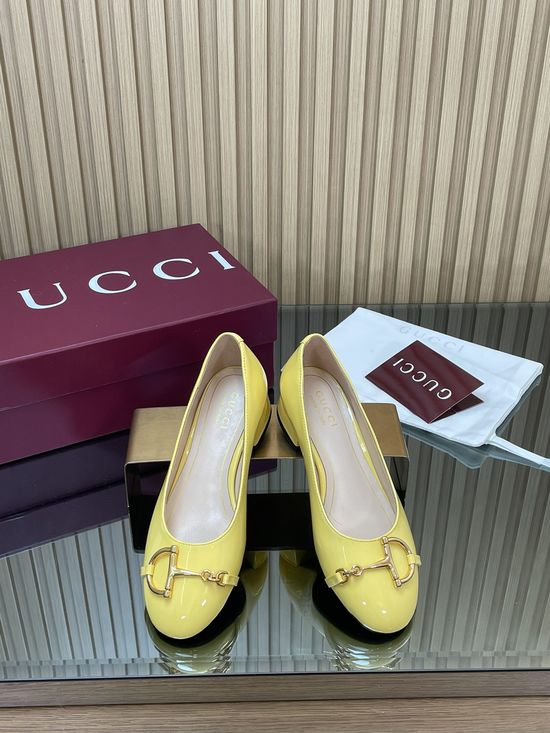 Gucci Patent Leather Buckle Loafer With Leather Sole