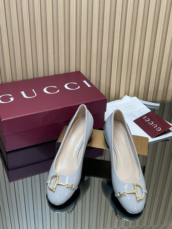 Gucci Patent Leather Buckle Loafer With Leather Sole