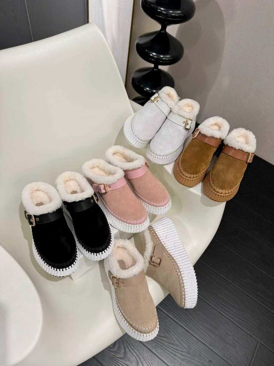 Chloe Suede Casual Shoes with Wool Lining Comfortable Soft Sole