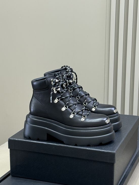 Alexander Wang Thick Sole Lace-up Ankle Boots Lightweight and Comfortable
