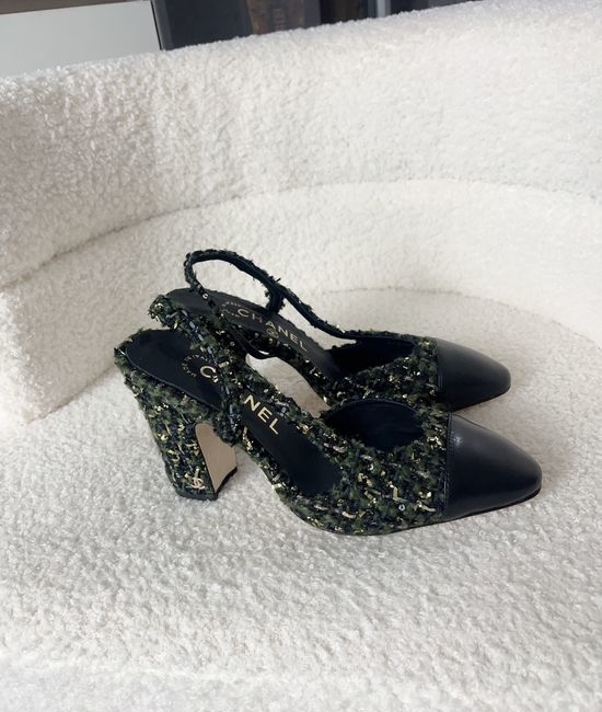 Chanel Luxury Leather Hollow Out Dress Pumps with Metal Buckle