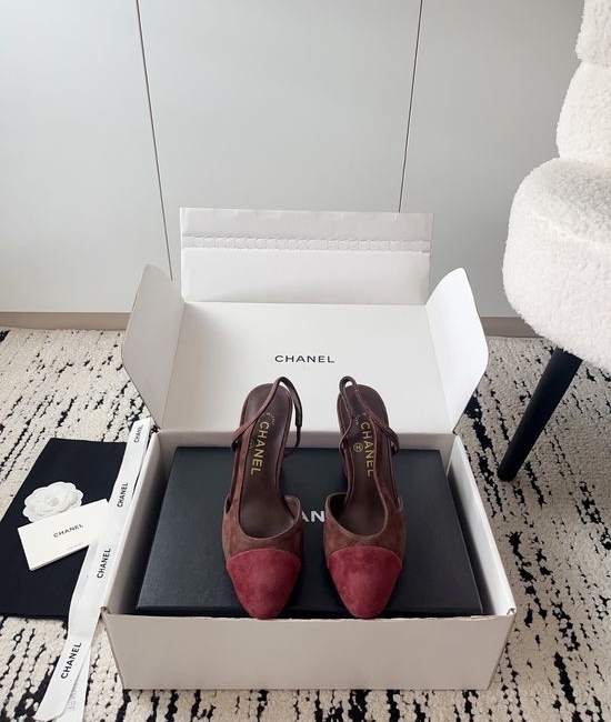 Chanel Luxury Leather Hollow Out Dress Pumps with Metal Buckle