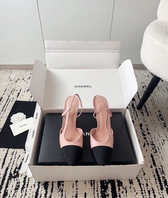 Chanel Luxury Leather Hollow Out Dress Pumps with Metal Buckle