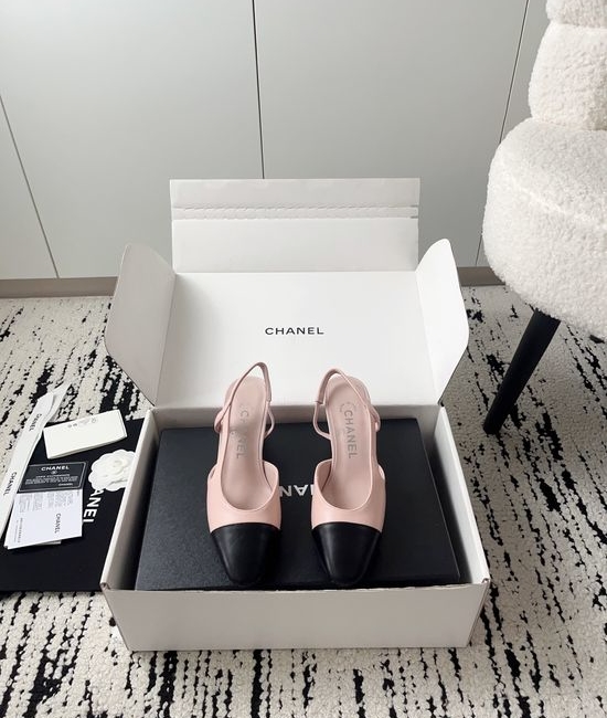 Chanel Luxury Leather Hollow Out Dress Pumps with Metal Buckle