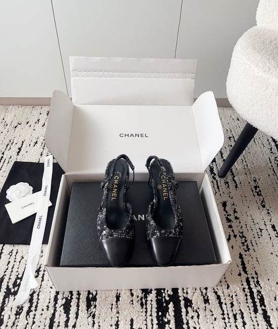 Chanel Luxury Leather Hollow Out Dress Pumps with Metal Buckle