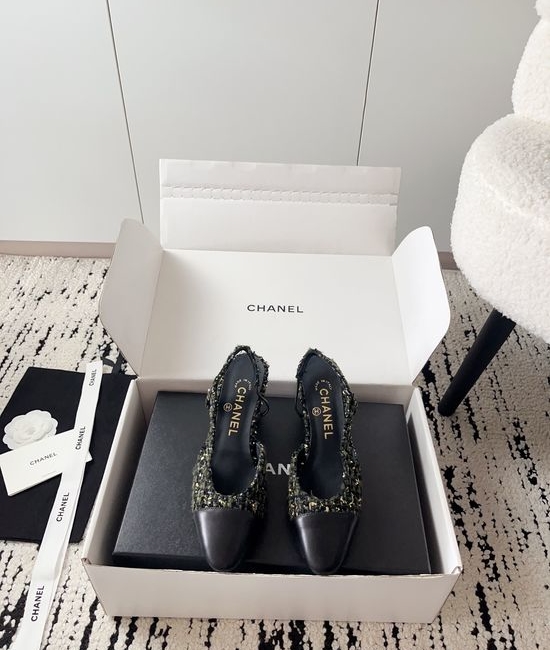 Chanel Luxury Leather Hollow Out Dress Pumps with Metal Buckle