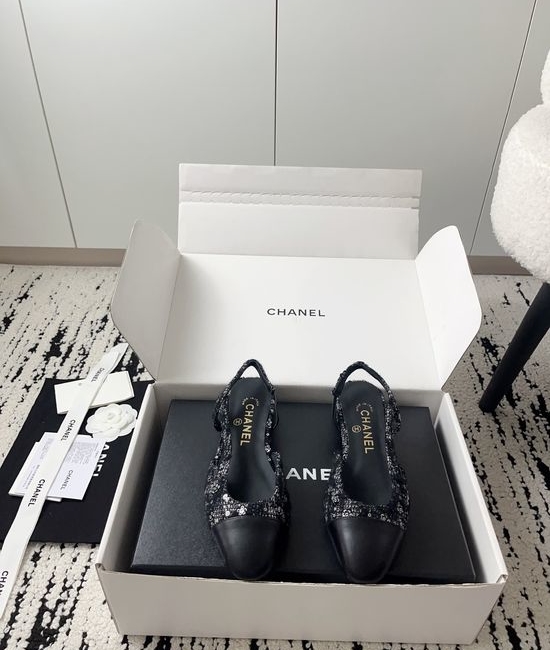 Chanel Luxury Leather Hollow Out Dress Pumps with Metal Buckle