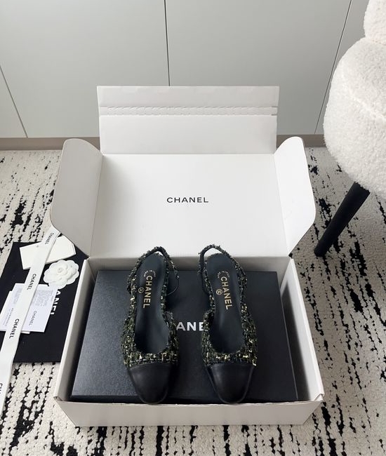 Chanel Luxury Leather Hollow Out Dress Pumps with Metal Buckle