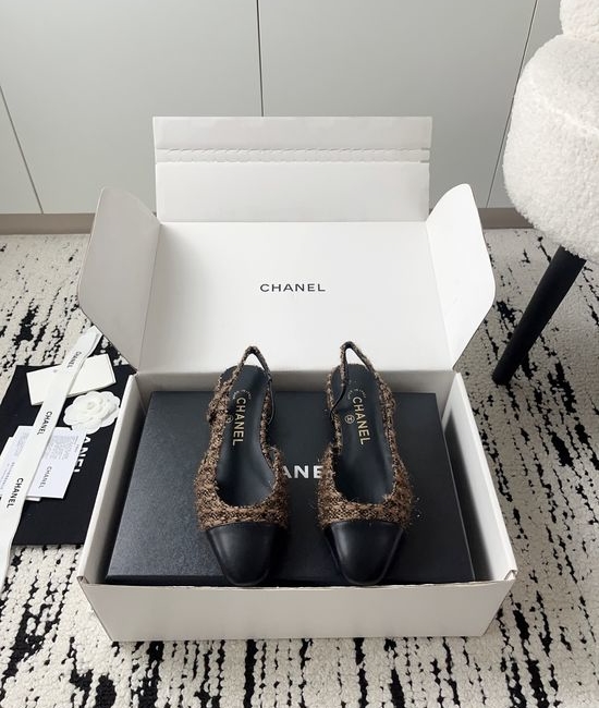 Chanel Luxury Leather Hollow Out Dress Pumps with Metal Buckle