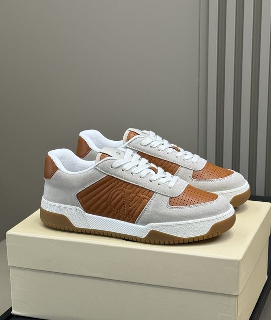 Valentino Stitched Leather Suede Casual Lightweight Sneakers