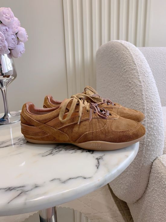 Miu Miu Casual Fashion Sneakers Versatile Thick Sole Comfortable Daily Shoes