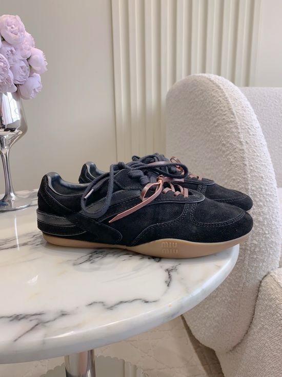 Miu Miu Casual Fashion Sneakers Versatile Thick Sole Comfortable Daily Shoes