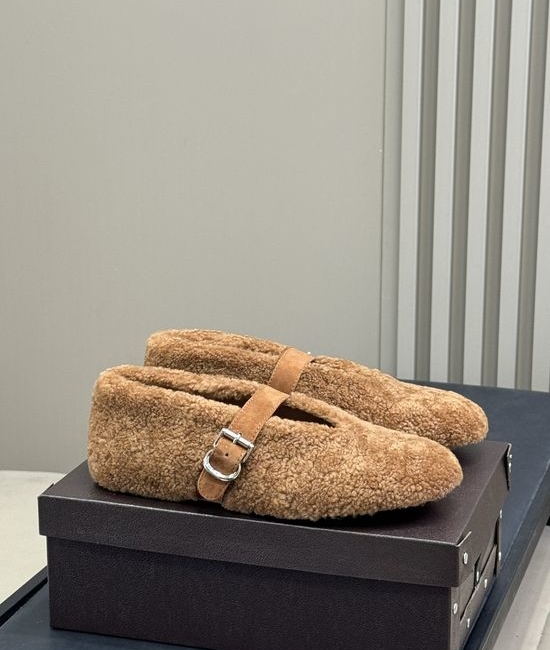Alaia Soft Lamb Wool Mary Jane Shoes Comfortable Stylish