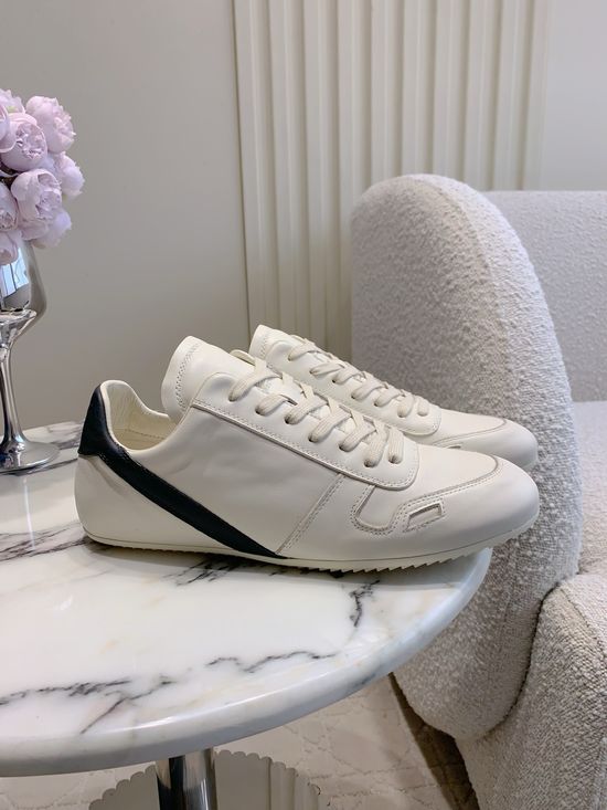 Rick Owens Vintage-style Leather Sneakers with Luxury Touch
