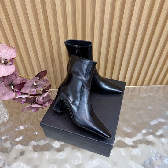 Yves Saint Laurent Premium Patent Leather Wedge Ankle Boots