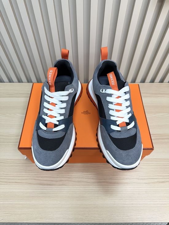 Hermes Premium Leather Retro Style Comfortable Casual Board Shoes