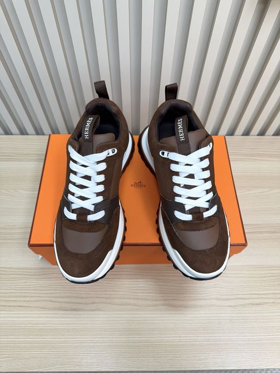 Hermes Premium Leather Retro Style Comfortable Casual Board Shoes