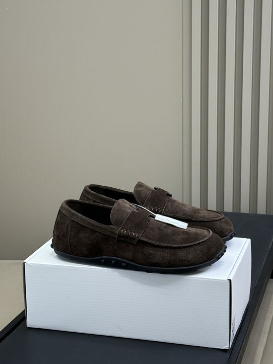 Hermes Classic Suede Loafers Comfortable Casual Daily Slip On Shoes